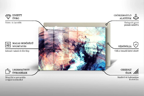 Tagliere in vetro temperato Astrazione dipinta