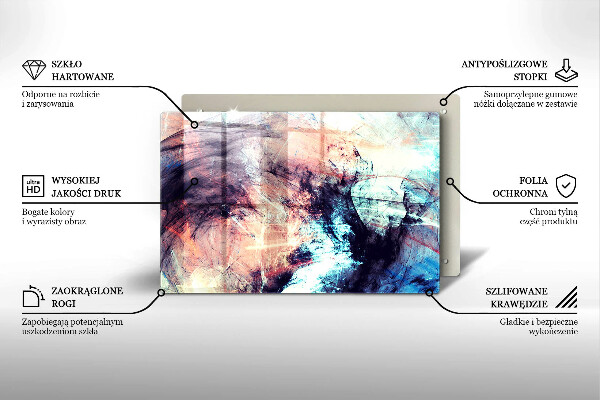Tagliere in vetro temperato Astrazione dipinta
