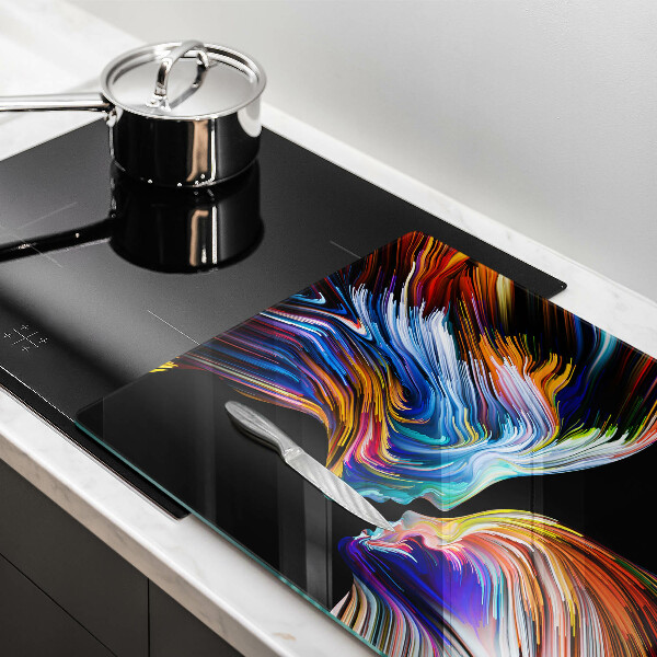 Tagliere in vetro temperato Astrazione del bacio