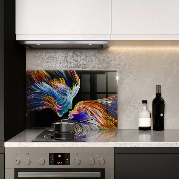 Tagliere in vetro temperato Astrazione del bacio