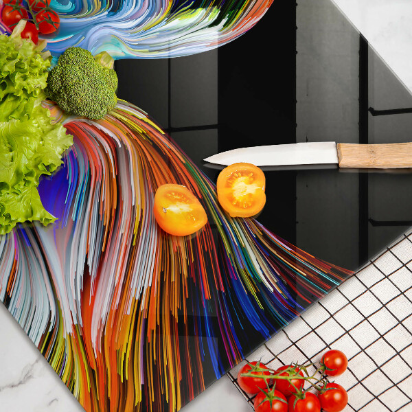 Tagliere in vetro temperato Astrazione del bacio