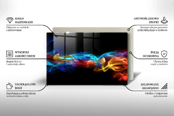 Tagliere in vetro temperato Fumo colorato