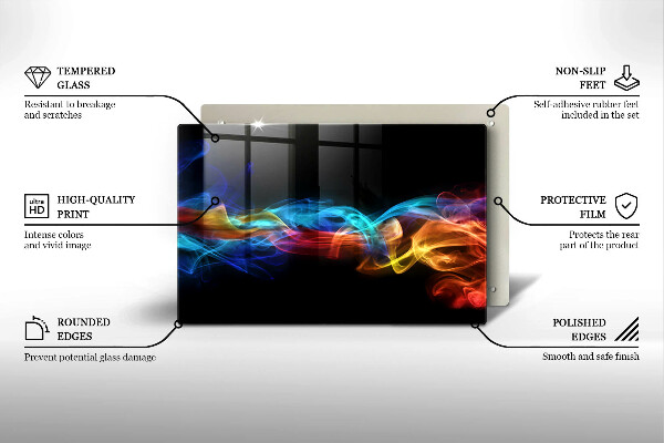 Tagliere in vetro temperato Fumo colorato