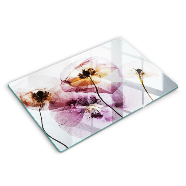 Tagliere in vetro Fiori delicati