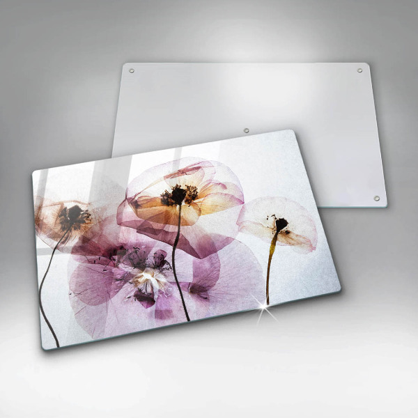 Tagliere in vetro Fiori delicati