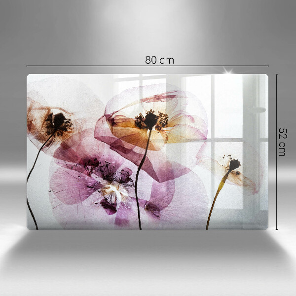 Tagliere in vetro Fiori delicati