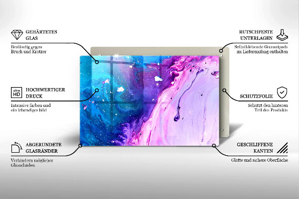 Tagliere in vetro Inchiostri di astrazione