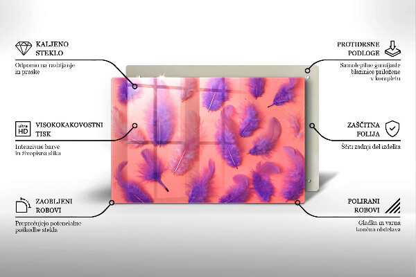 Tagliere in vetro Piume soffici