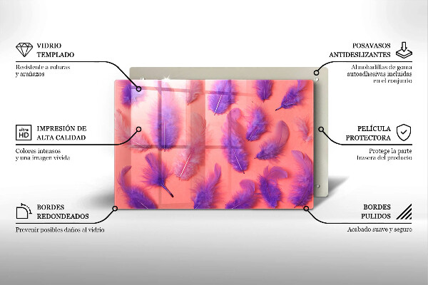 Tagliere in vetro Piume soffici
