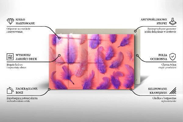 Tagliere in vetro Piume soffici