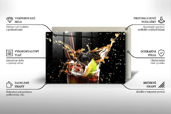 Tagliere in vetro temperato Bere con ghiaccio