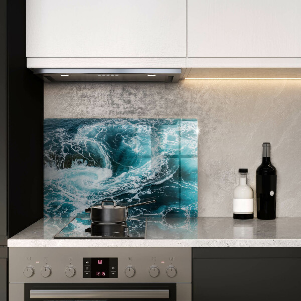 Tagliere in vetro Onde d'acqua schiumose