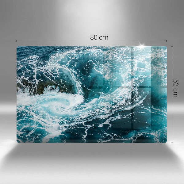 Tagliere in vetro Onde d'acqua schiumose