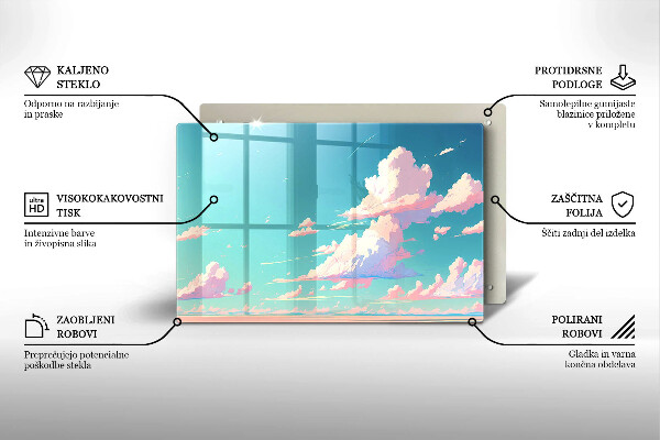 Tagliere in vetro Paradiso da favola