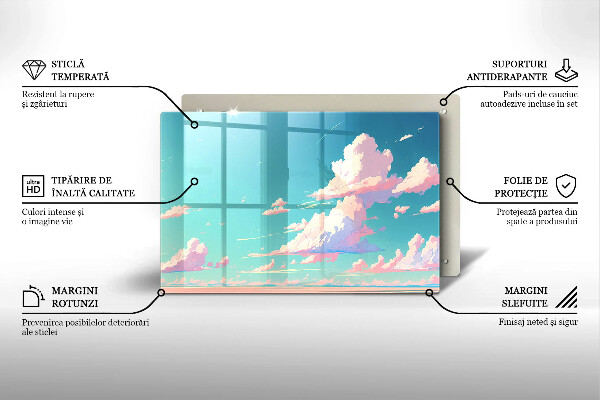 Tagliere in vetro Paradiso da favola