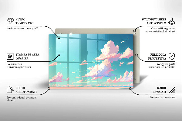 Tagliere in vetro Paradiso da favola