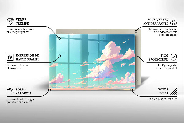 Tagliere in vetro Paradiso da favola