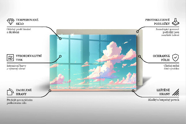 Tagliere in vetro Paradiso da favola