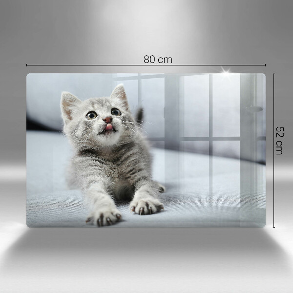 Tagliere in vetro temperato Piccolo gattino carino