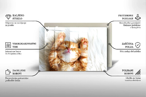 Tagliere in vetro temperato Piccolo gattino carino