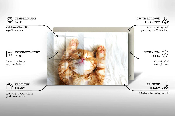 Tagliere in vetro temperato Piccolo gattino carino