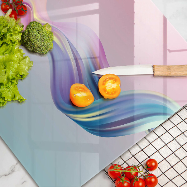 Tagliere in vetro Astrazione pastello