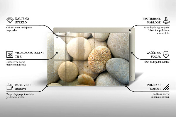 Tagliere in vetro temperato Modello di pietre ovali