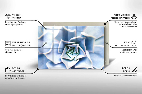 Tagliere in vetro temperato Pianta da fiore