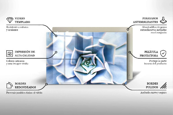 Tagliere in vetro temperato Pianta da fiore