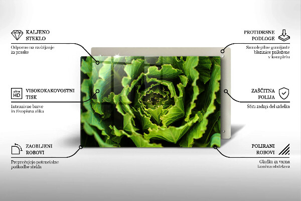 Tagliere in vetro temperato Mangiare foglie di lattuga