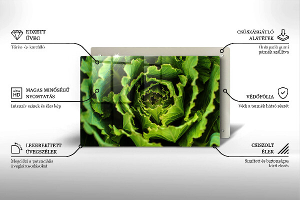 Tagliere in vetro temperato Mangiare foglie di lattuga