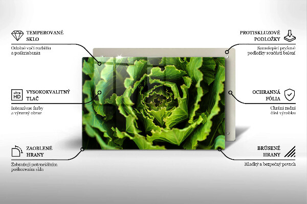 Tagliere in vetro temperato Mangiare foglie di lattuga