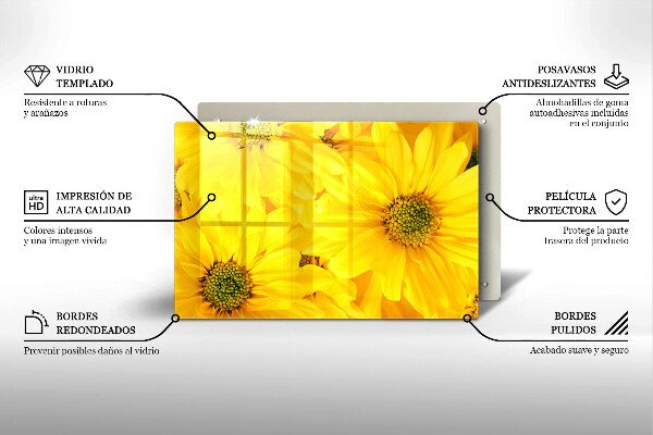 Tagliere in vetro temperato Petali di fiori