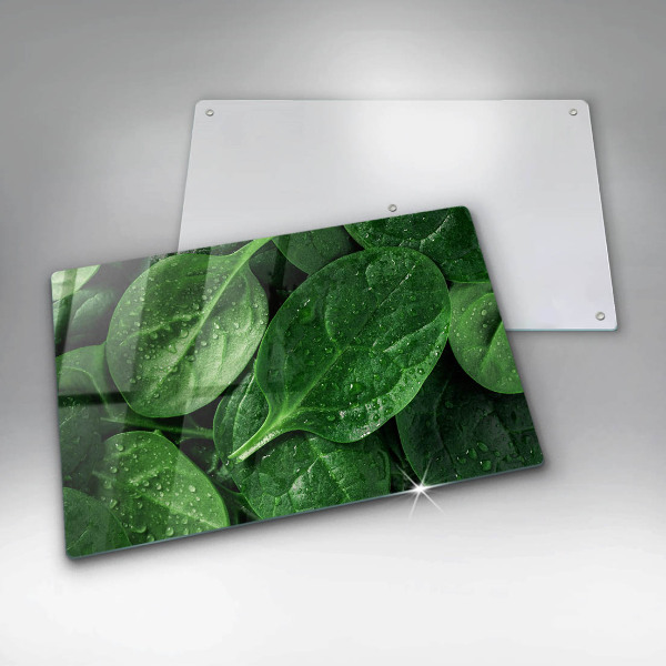 Tagliere in vetro temperato Foglie di basilico