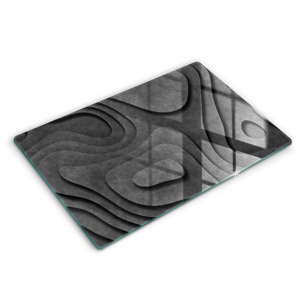 Tagliere in vetro temperato Forme di pietra 3D