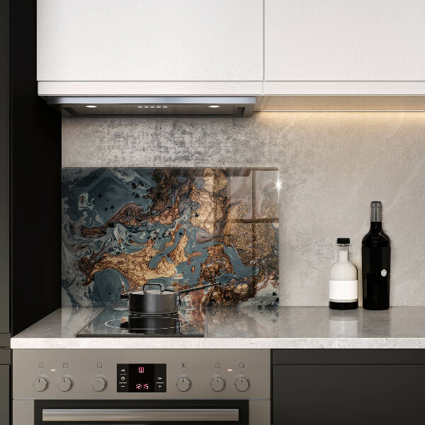 Tagliere in vetro Struttura in roccia dorata