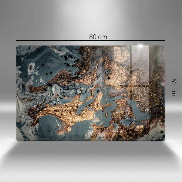 Tagliere in vetro Struttura in roccia dorata