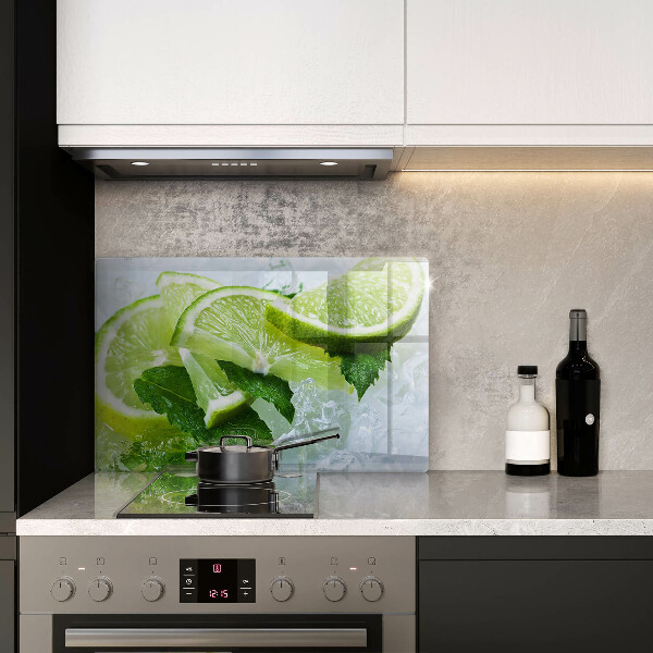 Tagliere in vetro temperato Menta lime e ghiaccio