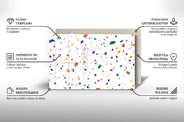 Tagliere in vetro Gres colorato