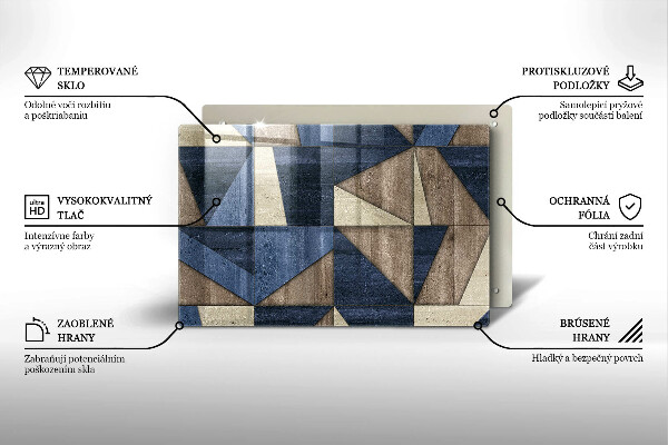 Tagliere in vetro Astrazione geometrica