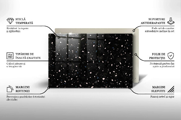 Tagliere in vetro Gres scuro