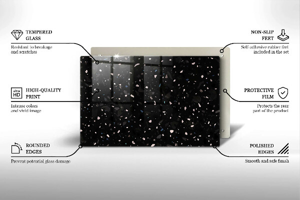 Tagliere in vetro Gres scuro