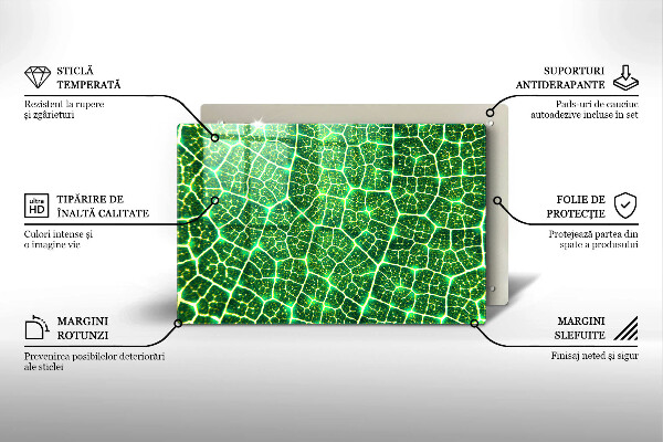 Tagliere in vetro Struttura delle foglie