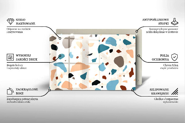 Tagliere in vetro Gres decorativo