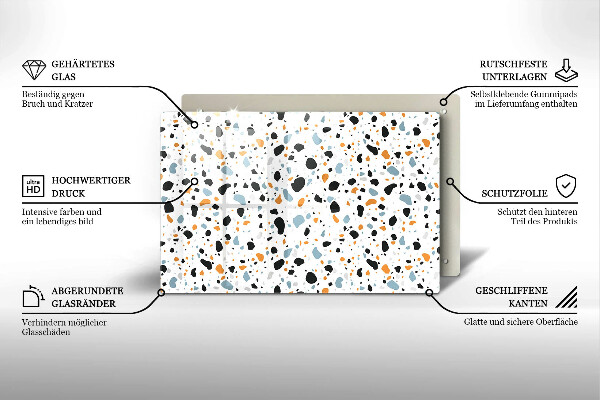 Tagliere in vetro Gres decorativo