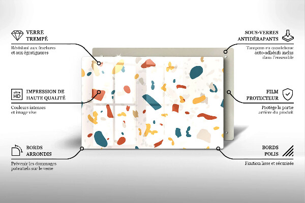 Tagliere in vetro Gres decorativo