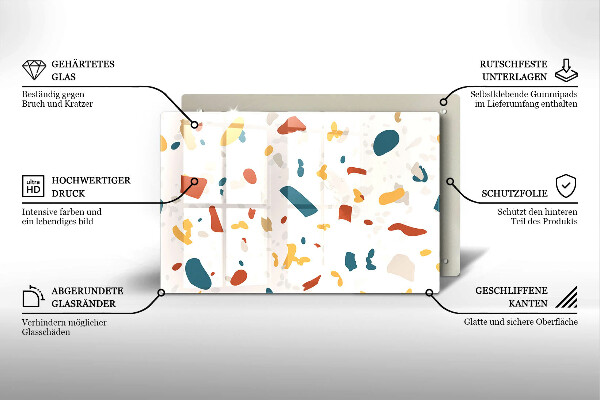 Tagliere in vetro Gres decorativo