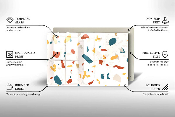 Tagliere in vetro Gres decorativo