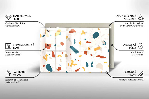 Tagliere in vetro Gres decorativo