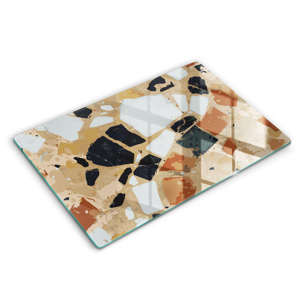 Tagliere in vetro Piatto con pietre decorative